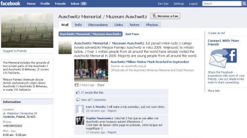 The Auschwitz  Page on Facebook ( back after a technical snag)